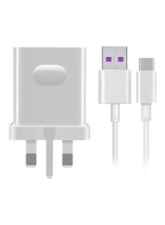 Buy 18W Type-C Data Sync Charging Cable With Adapter White in UAE