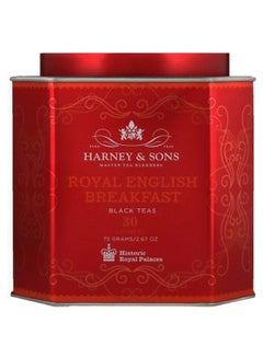 Buy Royal English Breakfast Black Tea 30 Sachets 75grams in UAE