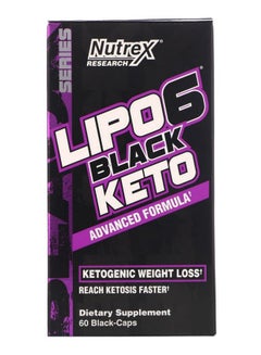 Buy Lipo-6 Black Keto Advanced Formula - 60 Capsules in UAE