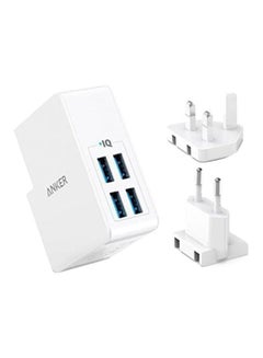 Buy PowerPort 4-Port USB Wall Charger White in UAE