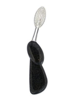 Buy Soft Big Right Hand Toothbrush Sparkle Black/Clear/White in UAE