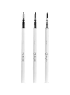 Buy 3-Piece Mijia Gel Refill Rollerball Pen Set 0.5mm White/Black in Saudi Arabia