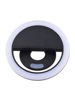 Buy LED Selfie Ring Flash Luminous Case Cover For IOS/Android Mobile Phone White/Black in UAE