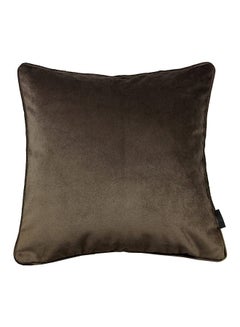 Buy Decorative Velvet Cushion polyester Mocha 43x43cm in Saudi Arabia