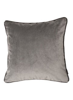 Buy Decorative Plain Cushion polyester Soft Silver 43x43cm in Saudi Arabia