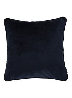 Buy Decorative Plain Cushion polyester Black 50x50cm in Saudi Arabia