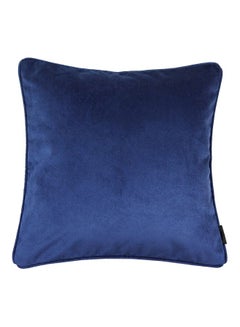 Buy Decorative Plain Cushion polyester Blue 50x50cm in Saudi Arabia