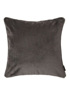 Buy Decorative Plain Cushion polyester Charcoal Grey 50x50cm in Saudi Arabia