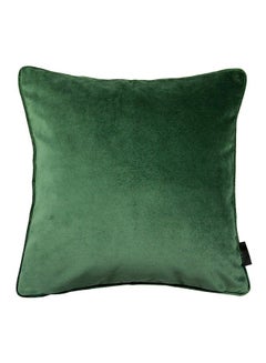 Buy Decorative Plain Cushion Velvet Moss Green 50x50cm in Saudi Arabia