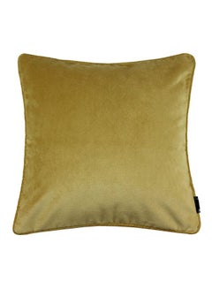 Buy Polyester Decorative Cushion Ochre Yellow 50x50cm in Saudi Arabia