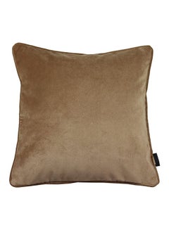 Buy Decorative Plain Cushion polyester Caramel 60x60cm in Saudi Arabia