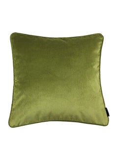 Buy Decorative Velvet Cushion polyester Lime Green 60x60cm in Saudi Arabia