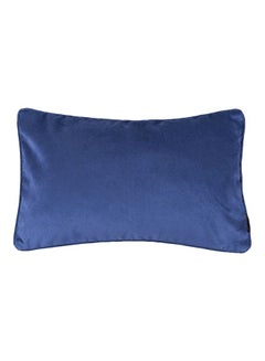 Buy Decorative Square Shaped Cushion Polyester Navy Blue 60x40cm in Saudi Arabia