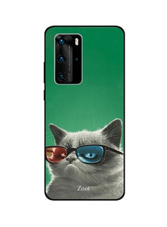 Buy Protective Case Cover For Huawei P40 Pro Green/Grey/Blue in Egypt