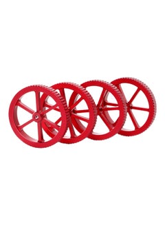 اشتري مجموعة عجلات للطابعة ثلاثية الأبعاد لمنصة اللوحة الدافئة مكونة من 4 قطع أحمر في الامارات
