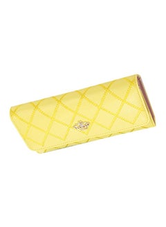 اشتري Multifunctional Leather Wallet Yellow في السعودية