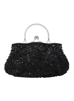 Buy Vintage Handmade Clutch Bag Black in Saudi Arabia