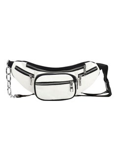 Buy Zippered Waist Bag White in UAE