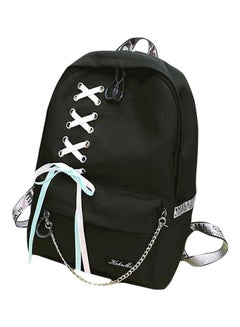 Buy Lace Design Backpack Black/White in UAE