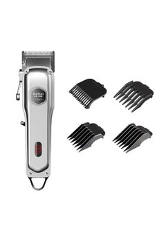 Buy KM-1998 Professional Electric Hair Trimmer With Combs Silver/Black in UAE