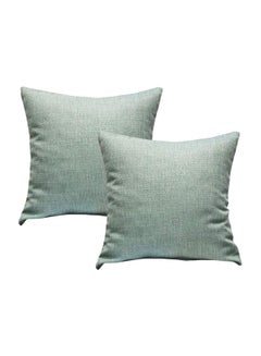 Buy 2-Piece Decorative Throw Pillow Set Light Green 50x50centimeter in Saudi Arabia