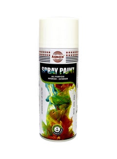 Buy Quick Drying Smooth Finish Premium Quality Durable High-Gloss All-Purpose Spray Paint White 400ml in Saudi Arabia