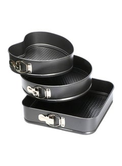 Buy 3-Piece Cake Mould Pan Set multicolour 20, 26, 27 cm in Egypt