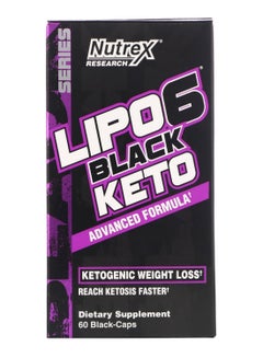 Buy Lipo-6 Black Keto Advanced Formula - 60 Black-Caps in UAE