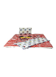 Buy 3-Piece Printed Comforter Set Red/White in UAE