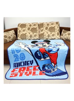 اشتري Mickey Printed Blanket polyester Blue/Red/White 120x140cm في الامارات