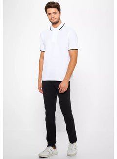 Buy Solid Pattern Regular Fit Pants Black in UAE