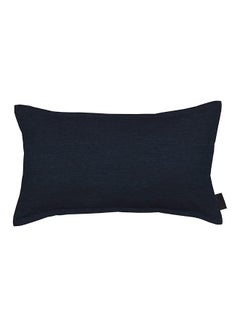 Buy Woven Chenille Throw Pillow Navy Blue 60x40cm in Saudi Arabia