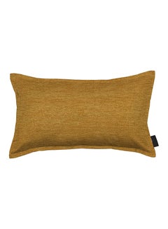 Buy Woven Chenille Throw Pillow Light Yellow 60x40cm in Saudi Arabia