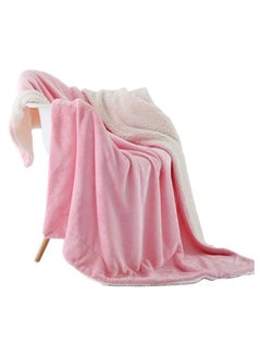 Buy Soft Sheep Reversible Blanket Fabric Pink 200 x 230centimeter in UAE