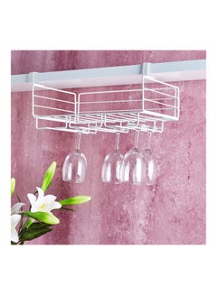 Buy Maisan Over The Shelf Glass Holder White 12x33x20centimeter in UAE