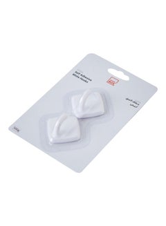 Buy 2-Piece Diamond Shaped Hook Set White in UAE