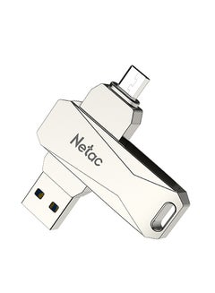 Buy 64GB Micro USB + USB Double Interface Flash Drive U381 Silver in UAE