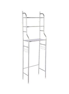 Buy 3-Tier Over The Toilet Shelf Rack Silver in UAE