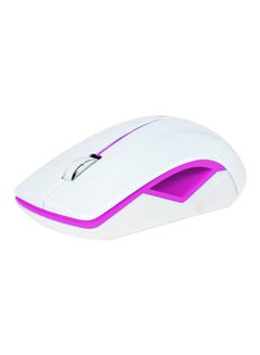 Buy 2.4G Wireless Slim Mouse White/Pink in Saudi Arabia