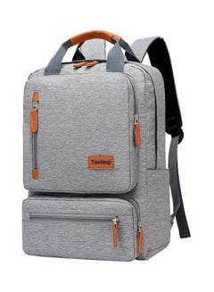 Buy Anti-Theft Travel Backpack Grey/Orange in Saudi Arabia
