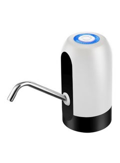 Buy Rechargeable Bottled Water Pump Dispenser White/Black 13x7.5centimeter in UAE