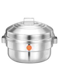 Buy 9-Pit Idli Steamer Cooking Pot Silver 9inch in UAE