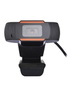 Buy USB Webcam With Mic Black/Orange in UAE