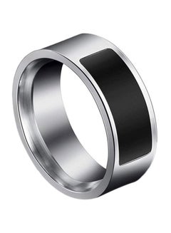 Buy Multifunctional Waterproof Smart Ring Silver/Black in Saudi Arabia