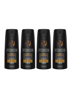 Buy 4-Piece Dark Tempation Body Deodorant Spray in UAE