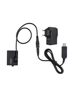 Buy ACK-E10 USB Dummy Battery DC Coupler With Power Adapter Set Black in Saudi Arabia