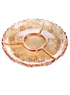 Buy Bellissimo Round Chip and Dip Platter Gold 28cm in Saudi Arabia