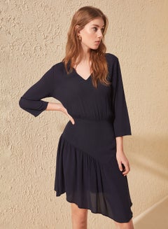 اشتري Asymmetric Hem Dress Navy في السعودية