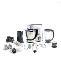 Buy Masterchef Gourmet Kitchen Machine, 8 speeds, pastry kit, blender, shredder, meat mincer, mini chopper 1100 W QA513D27 Black/Silver in UAE