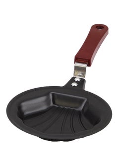 Buy Mini Shell Design Fry Pan Black/Brown 12 x 5cm in UAE